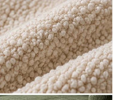 Illustrative ivory bouclé texture