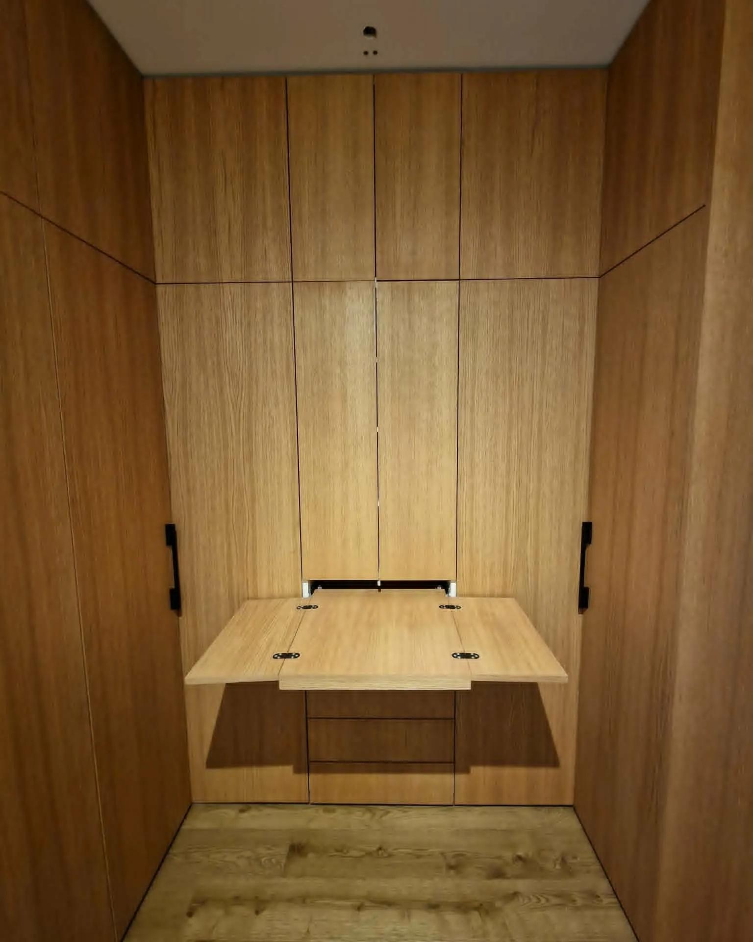 Foldaway folding and ironing table opened